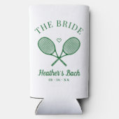 Perfecte Match Laatste Swing Tennis Bachelorette Seltzer Blikjeskoeler (Achterkant)