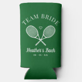 Perfecte Match Laatste Swing Tennis Bachelorette Seltzer Blikjeskoeler (Achterkant)