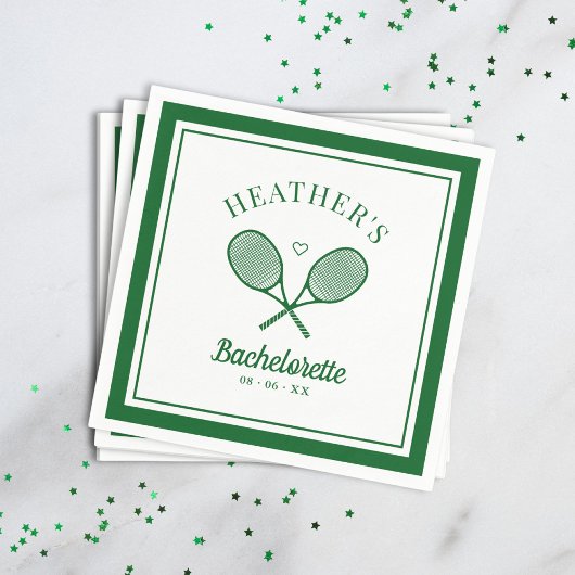 Perfecte Match Laatste Swing Tennis Bachelorette Servet