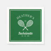 Perfecte Match Laatste Swing Tennis Bachelorette Servet (Voorkant)