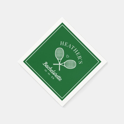 Perfecte Match Laatste Swing Tennis Bachelorette Servet (Hoek)