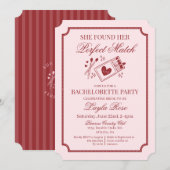 Perfecte Match Made in Heaven Roze Hen Party Kaart (Voorkant / Achterkant)