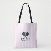 Perfecte Match Preppy Pickleball Bruiloftsfeest Tote Bag (Voorkant)