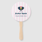 Perfecte Match Preppy Pickleball Trouw Bruiloftsfe Handwaaier (Voorkant)