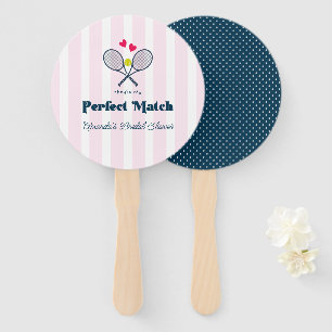 Perfecte Match Preppy Tennis Trouw Bruiloft Handwaaier