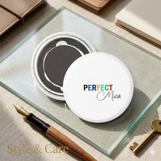 Perfecte Match Stijlvol Schrift Magnet Elegant Ont