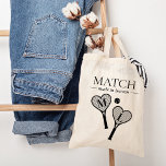 Perfecte Match Tennis Bachelorette Bruidsmeisje Gi Tote Bag<br><div class="desc">Op zoek naar de perfecte accessoire voor het met tennis-thema vrijgezellenfeest? Kijk niet verder dan onze "Match Made in Heaven" tennis bachelorette bride canvas tas! Deze stijlvolle en praktische canvas tas is de perfecte match voor elke tennisliefhebbende bruid-te-be. Onze canvas tas is gemaakt van hoogwaardige materialen en is zowel duurzaam...</div>