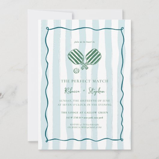 Perfecte match | Verloving van de Pickleball Count Kaart (Voorkant)