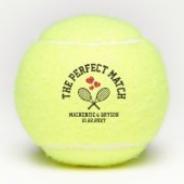 Perfecte Match Vrijgezellenfeest Bachelorette Favo Tennisballen (Voorkant)