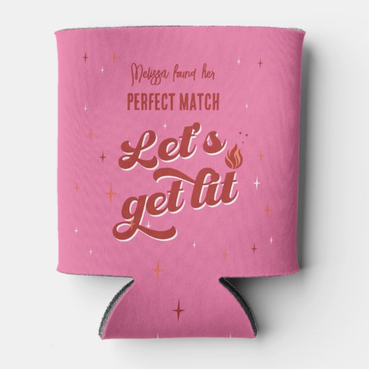 Perfecte match vrijgezellenfeest blikjeskoeler (Voorkant)