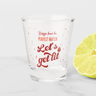 Perfecte match vrijgezellenfeest shot glas