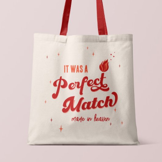 Perfecte match vrijgezellenfeest tote bag