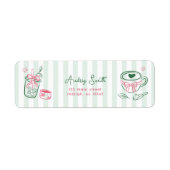 Perfecte Matcha Bruidsbruiloft Retouradres Etiket (Voorkant)