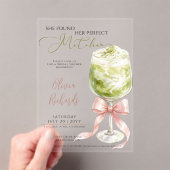 Perfecte Matcha Bruiloftsborrel Acryl Uitnodigingen (Insitu (Draagbaar))