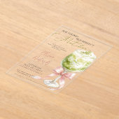 Perfecte Matcha Bruiloftsborrel Acryl Uitnodigingen (Laagn)