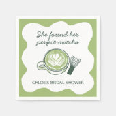 Perfecte Matcha Groene Theekop & Garde Bridal Show Servet (Voorkant)