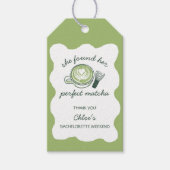 Perfecte Matcha Groene Theekop & Garde Dames Bruid Cadeaulabel (Voorkant)