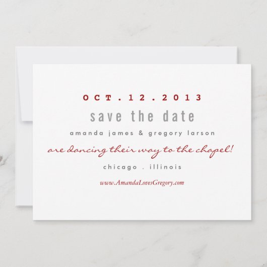 Perfecte mengeling - Meng Tape en sla de datumkaar Save The Date (Achterkant)