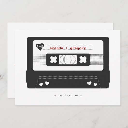 Perfecte mengeling - Meng Tape en sla de datumkaar Save The Date (Voorkant / Achterkant)