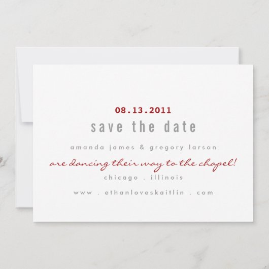 Perfecte Mengeling sparen de Datum Save The Date (Achterkant)