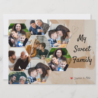 Perfecte minimalistische fotocollage familieherinn
