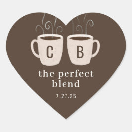 Perfecte mix paar mokken gunst hart sticker
