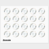 Perfecte mix witte bloem bruiloft koffie ronde sticker (Vel)