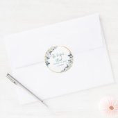 Perfecte mix witte bloem bruiloft koffie ronde sticker (Envelop)