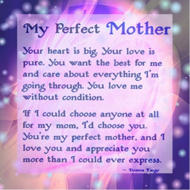 Perfecte moeder foto sculptuur staand fotobeeldje  (Voorkant)