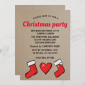 Perfecte, mooie kerstsokken kaart (Voorkant / Achterkant)