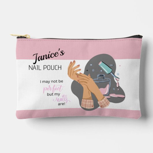 Perfecte nagels gepersonaliseerde accessoire tas (Voorkant)