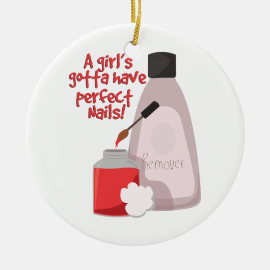 Perfecte nagels! keramisch ornament (Voorkant)