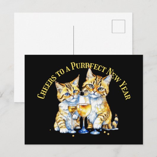 Perfecte nieuwjaarskatten briefkaart (Voorkant / Achterkant)