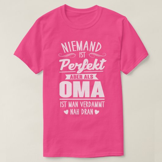 Perfecte oma 1 t-shirt (Design voorkant)