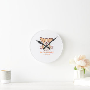 Perfecte Ontwerpen voor Hondenliefhebbers & Honden Ronde Klok