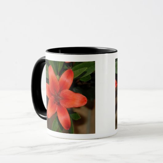 Perfecte Oranje Lily Flower Mok (Voorkant links)