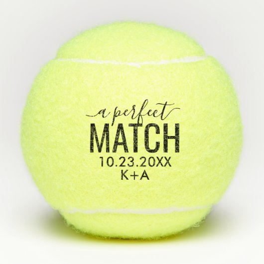 Perfecte overeenkomst voor bruiloft voor aangepast tennisballen (Voorkant)
