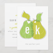 Perfecte paar sparen de Datum Save The Date (Voorkant / Achterkant)