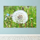 Perfecte Paardenbloem – Botanische Macro Fotografi Canvas Afdruk (Insitu (Houten vloer))