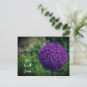 Perfecte Paarse Allium Bloem Beterschap Briefkaart (Staand voorkant)