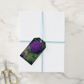 Perfecte Paarse Allium Flower Motivatie Quote Cadeaulabel (Met Touw)