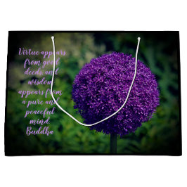 Perfecte Paarse Allium Flower Motivatie Quote Groot Cadeauzakje