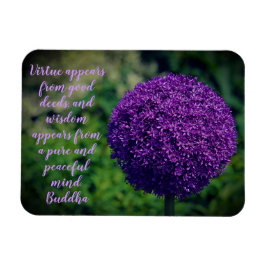 Perfecte Paarse Allium Flower Motivatie Quote Magneet