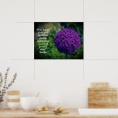 Perfecte Paarse Allium Flower Motivatie Quote Poster (Keuken)