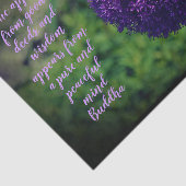 Perfecte Paarse Allium Flower Motivatie Quote Tissuepapier (Detail)