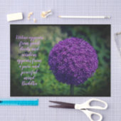 Perfecte Paarse Allium Flower Motivatie Quote Tissuepapier (Craft)