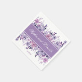 Perfecte Paarse bruiloft bloemen Servet (Hoek)