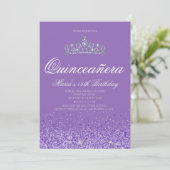 Perfecte Paarse glitter, Quinceanera-uitvindingen Kaart (Staand voorkant)