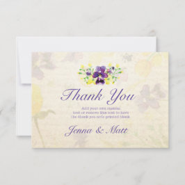 Perfecte Paarse Pansies Dank je kaarten
