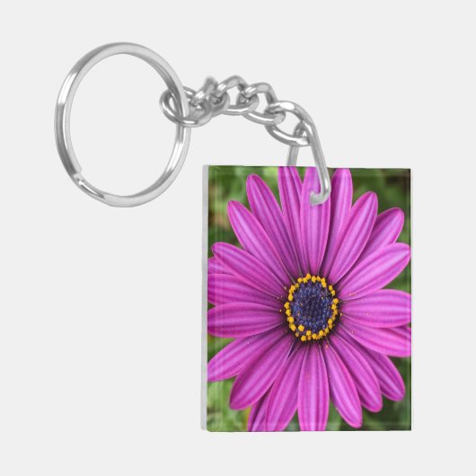 Perfecte Paarse ventilatorkop Sleutelhanger (Voorkant Links)